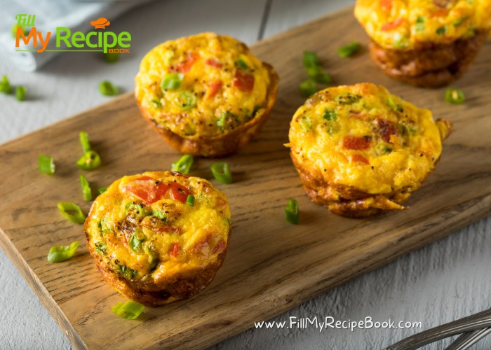 Cheesy Ham Egg muffins with some bell peppers. A versatile make ahead breakfast egg muffin recipe to serve for a special day for breakfast.