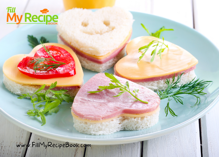 Easy Heart Sandwiches for a savory tea for Mother's Day idea
