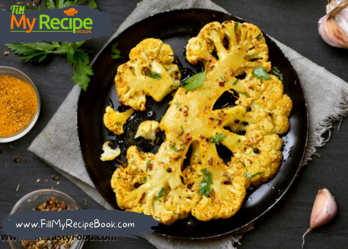 Roasted Turmeric Cauliflower Steaks with Cheese. This recipe will give this cauliflower a punch of flavor with turmeric and parmesan roasted. 