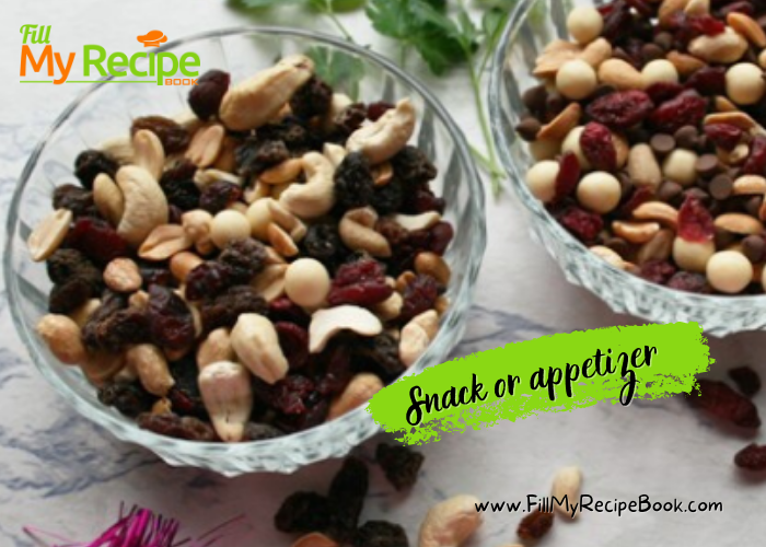 Two Easy Holiday Snacks mix recipe ideas. Quick and simple idea for healthy Christmas holidays savory or sweet appetizers for family.
