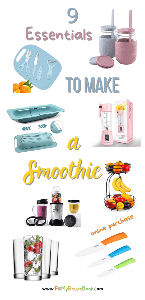 9 Essentials to make a Smoothie.