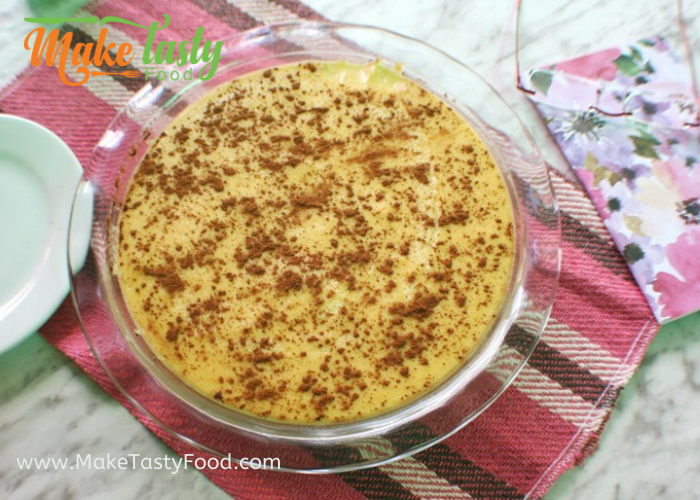 A homemade Blissful No Bake Custard Milk Tart recipe with condensed milk. Tennis biscuit base makes an easy fridge tart dessert.
