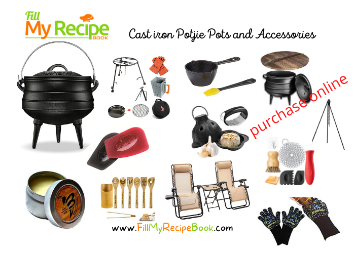 Cast iron Potjie Pots and Accessories