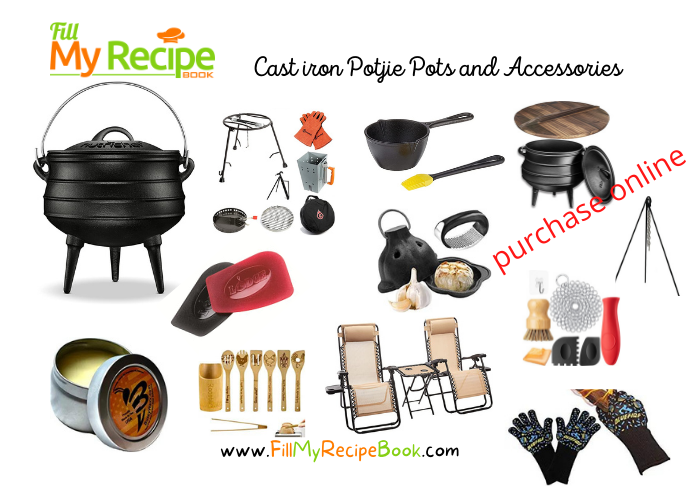Cast iron Potjie Pots and Accessories purchase online
