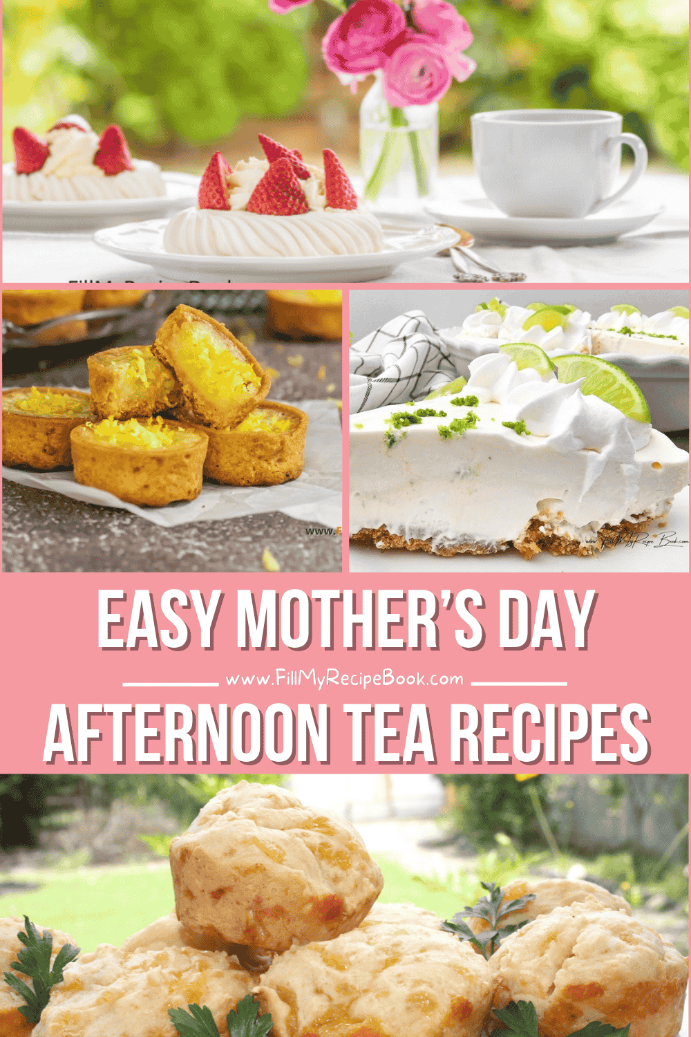 Easy Mother’s Day cake and tart recipes perfect for afternoon tea. Includes homemade mini desserts, no-bake treats, and simple ideas.