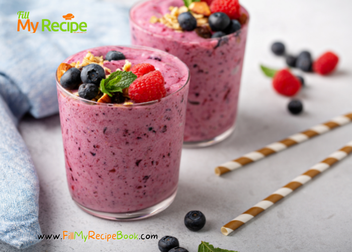 Healthy Berry Bliss Smoothie recipe filled with nutrients and proteins for fighting anemia. The best filling breakfast smoothie for health.