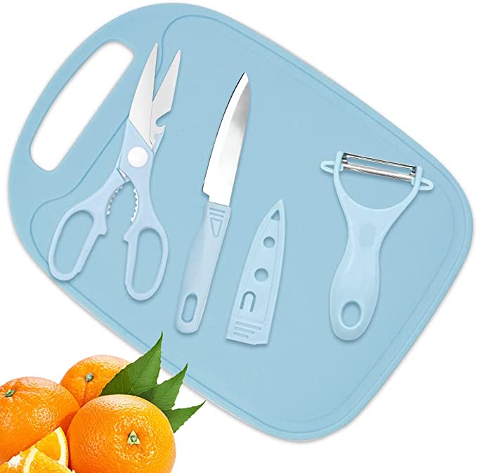 Cutting Board & Knife, Fruits & Vegetable Peeler Scissors.