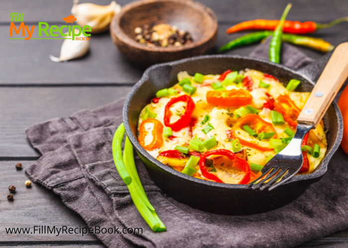 One Pan Bell Peppers Omelet 