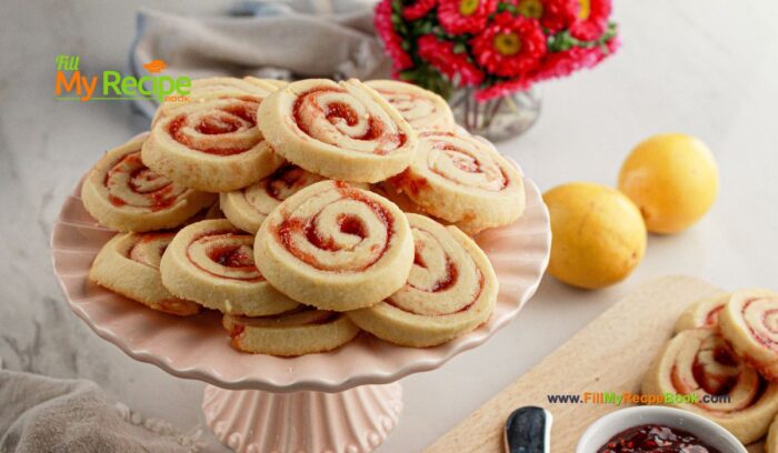 These buttery raspberry swirl shortbread cookies are soft, rich, and easy to make. A beautiful, melt in your mouth treat perfect for any occasion.