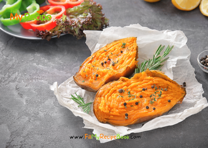 Foiled Sweet Potato on Coals or barbecue recipe. Easy warm side dish for a braai on coals that is wrapped in foil and cooked with your meats.