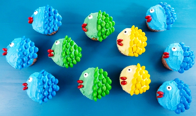 Little fish cupcakes