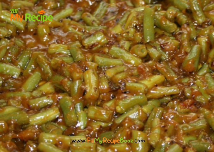Mustard Curry Green Beans, a favorite for the family.  As this can be used for a side dish or salad. 