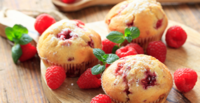 Fresh Homemade Raspberry Muffins