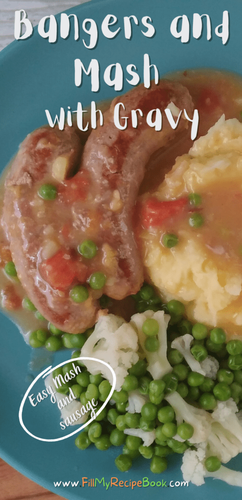 Bangers and mash with gravy