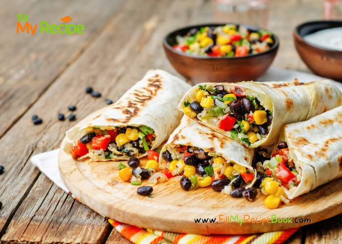 Black Bean & Corn Burrito Wraps