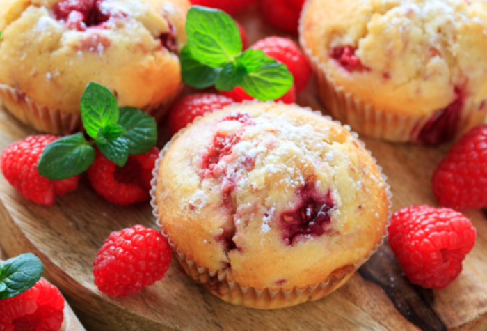 Fresh Homemade Raspberry Muffins