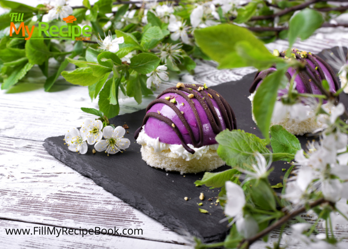 Mini Blueberry Mousse Cakes Glazed