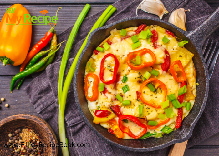 One Pan Bell Peppers Omelet