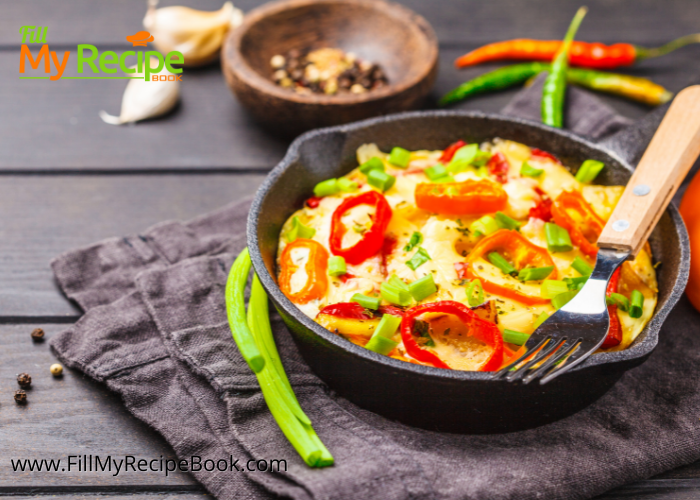 One Pan Bell Peppers Omelet