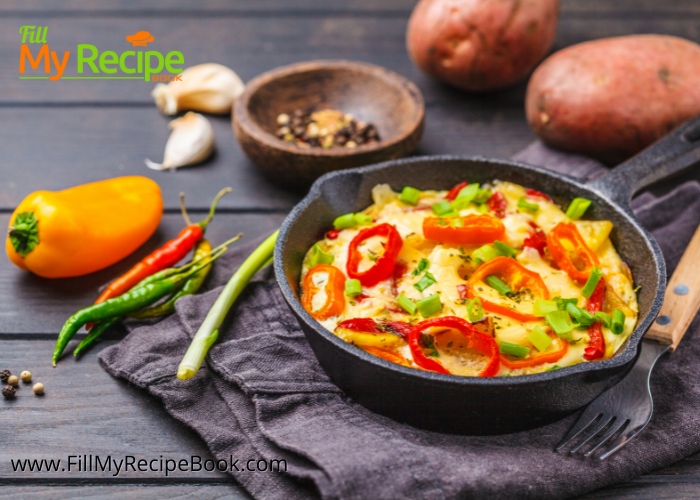 One Pan Bell Peppers Omelet