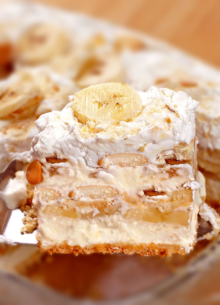 No Bake Banana Pudding Lasagna