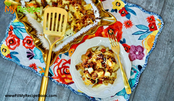 Baked Bacon & Parmesan Potato.