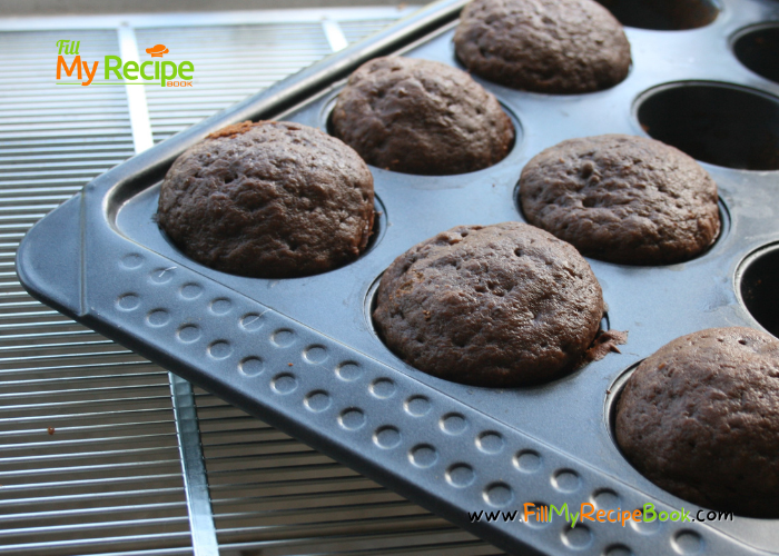 Easy Chocolate Banana Muffins recipe idea to create with your over ripe bananas for that moist healthy muffin for breakfast or snack.