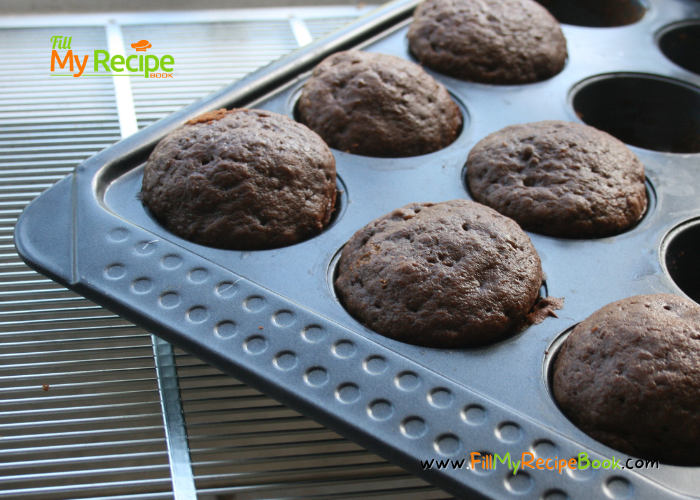 Easy Chocolate Banana Muffins recipe idea to create with your over ripe bananas for that moist healthy muffin for breakfast or snack.