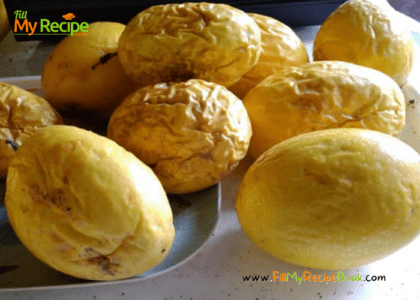 The more crinkled the yellow passion fruit the sweeter it is. Ripe. Separate the seeds or pips from the pulp by sieving it and pushing the pulp through. Add water to the seedless pulp and sugar for sweetener and you got juice. (alternatively blend with water, with pulsing a little. Then strain the seeds and add water and sugar)