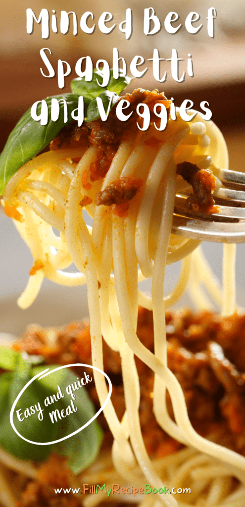 Minced Beef Spaghetti and Veggies