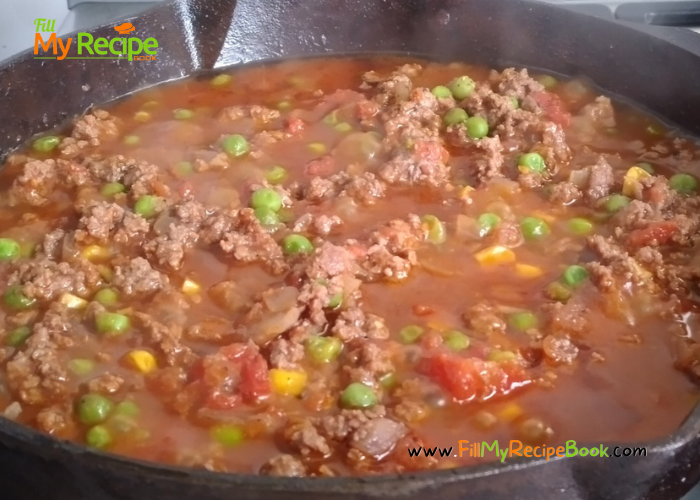 Minced Beef Spaghetti and Veggies recipe for lunch idea. Create this easy meat and simple pasta meal and use left over mince on sandwiches.