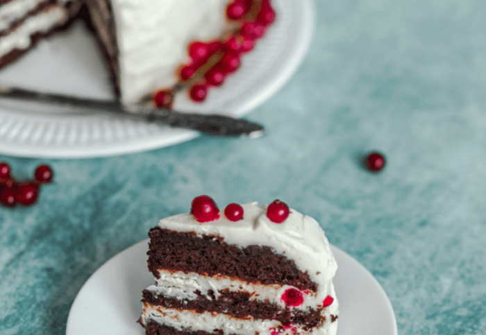 Triple Layer Chocolate Tuxedo Cake