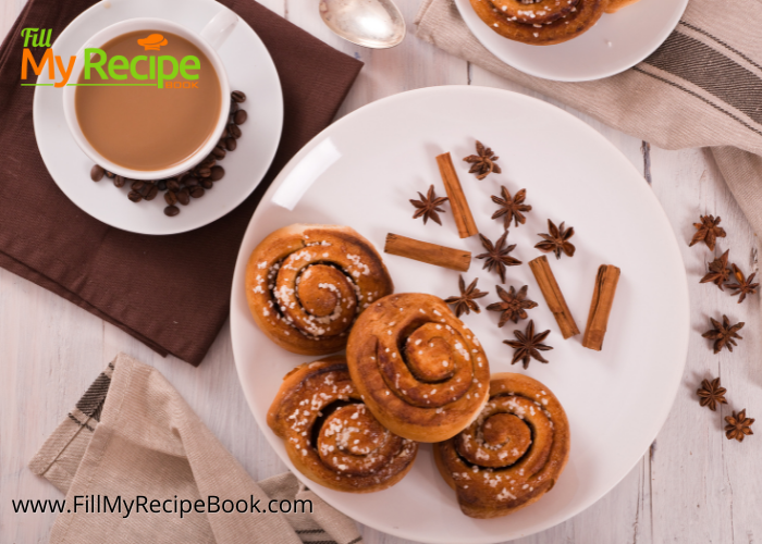 An amazing tasty Easy Mini Cinnamon Rolls Recipe to bake for treats or snacks on a platter. Two fillings to choose from decide to frost or not.