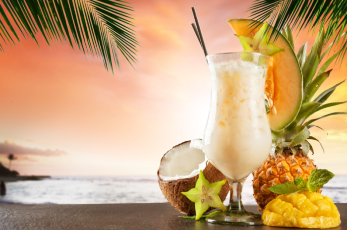 Magical Pina Colada Drink to whisk up. Those hot summer holidays can be magically be soothed with a icy sundowner with this Pina Colada.