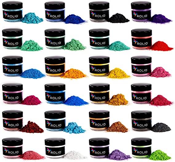 24 Jars of Pigment for Paint, Dye