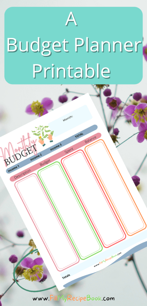 A Budget Planner Printable