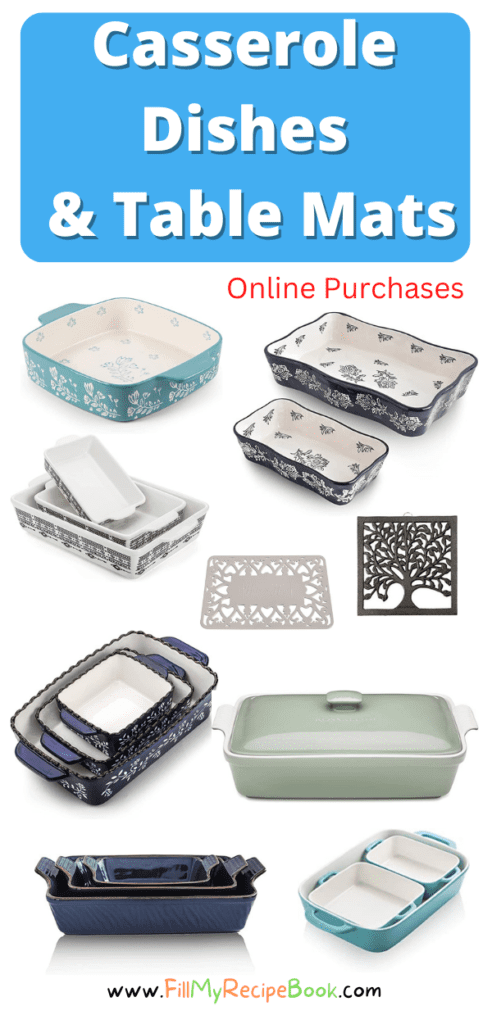 Casserole Dishes & Table Mats