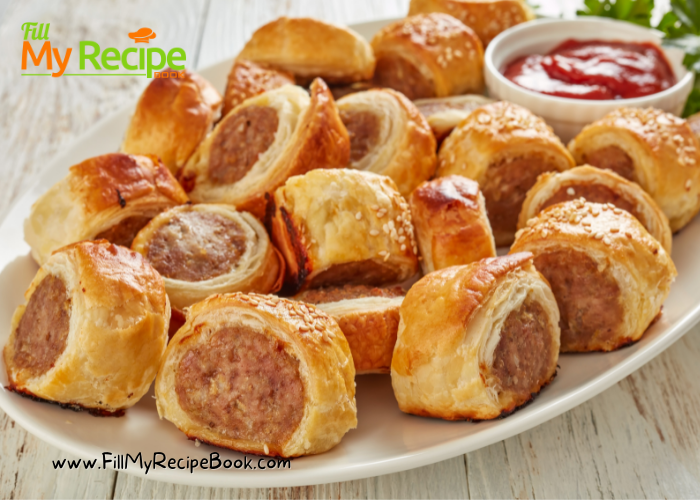 Mini Puff Pastry Sausage Rolls Recipe. Easy homemade oven baked sausage rolls, a meal or appetizer and even a snack with versatile fillings.