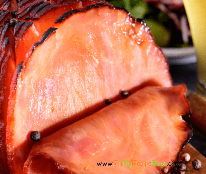 The image below shows you a boneless gammon that is roasted and cut, which is much harder to make great slices of meat for a meat platter.