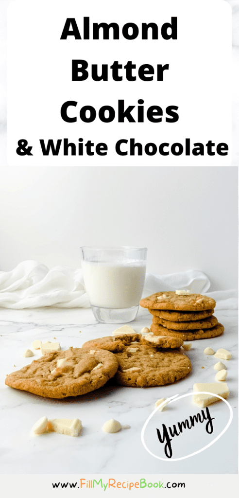 Easy Almond Butter Cookies & White Chocolate 