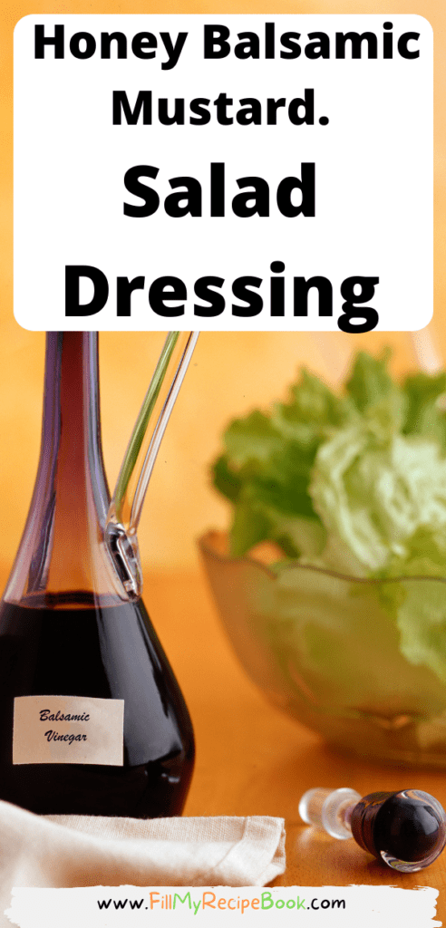 Honey Balsamic Mustard Salad Dressing