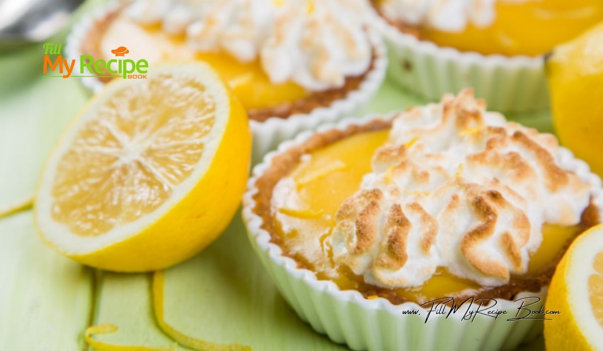 Mini Lemon Curd Tartlets recipe for a fine dinning dessert. A tasty shortbread crust decorated with a easy fancy meringue piped topping.