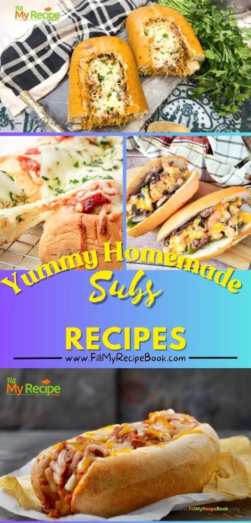 Yummy Homemade Subs Recipes ideas. Use any left overs in buns or sandwiches at home with cheese and grill in oven or bake.