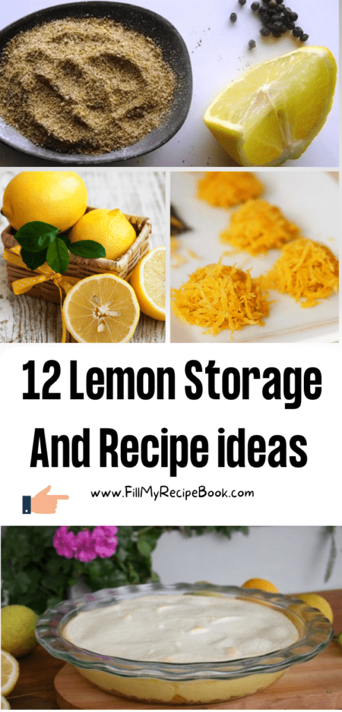 12 Lemon Storage And Recipe ideas