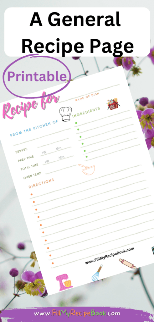 A General Recipe Page