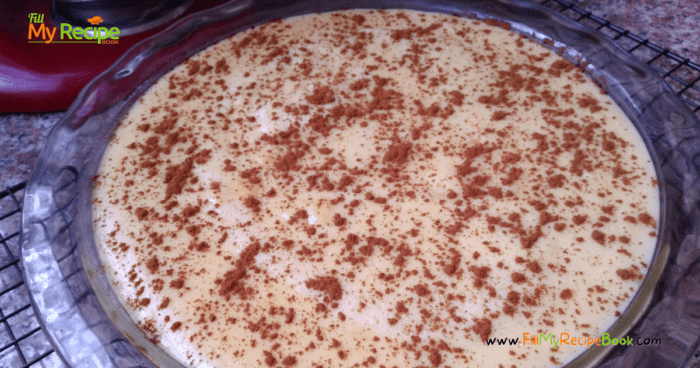A homemade Blissful No Bake Custard Milk Tart recipe with condensed milk. Tennis biscuit base makes an easy fridge tart dessert.