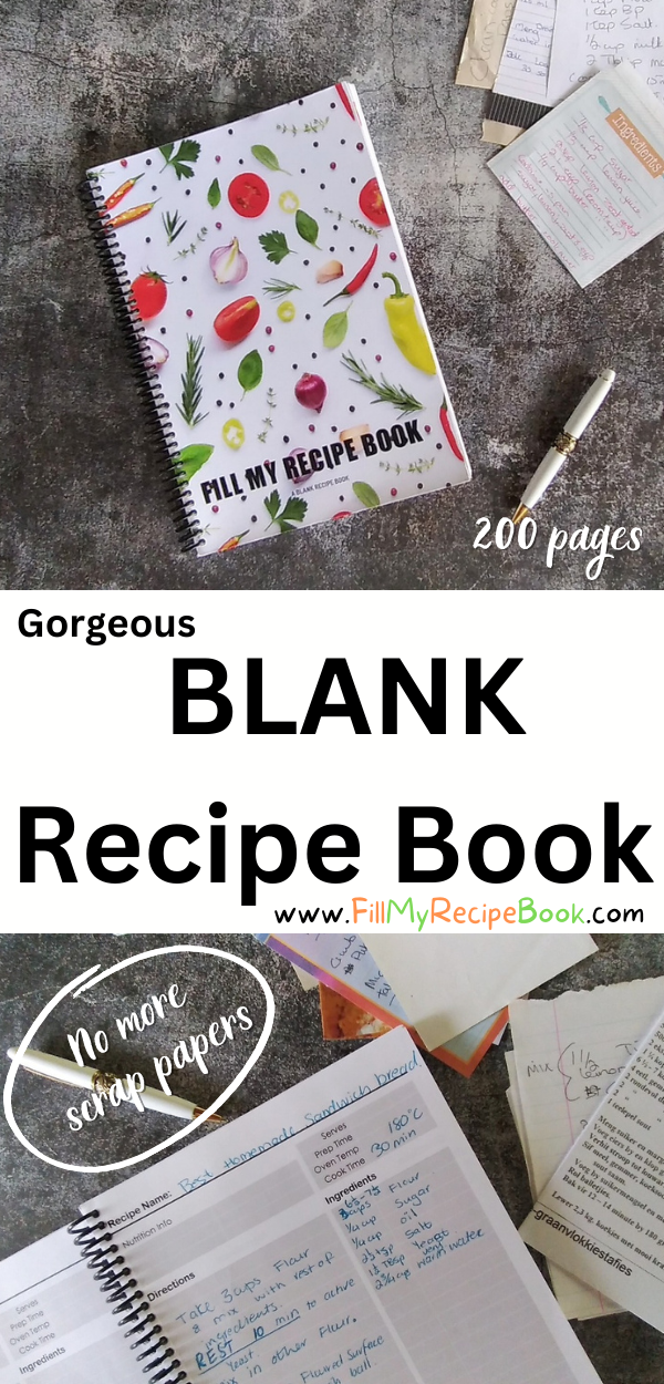 Gorgeous Blank Recipe Book - Fill My Recipe Book