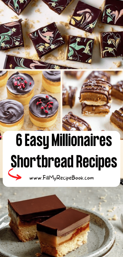 6 Easy Millionaires Shortbread Recipes ideas to create. Shortbread decorated for color and easter ideas, with caramel and chocolate on top.