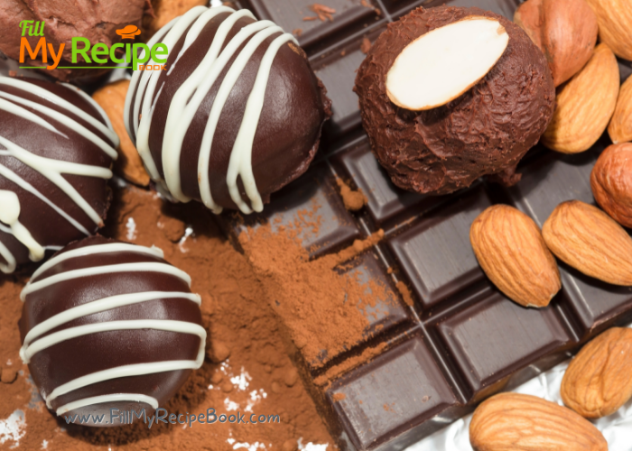 Chocolate and Peanut Butter Balls to make as a no bake recipe. Make as a gift or just to enjoy as a treat for kids or even an easter decorated idea.