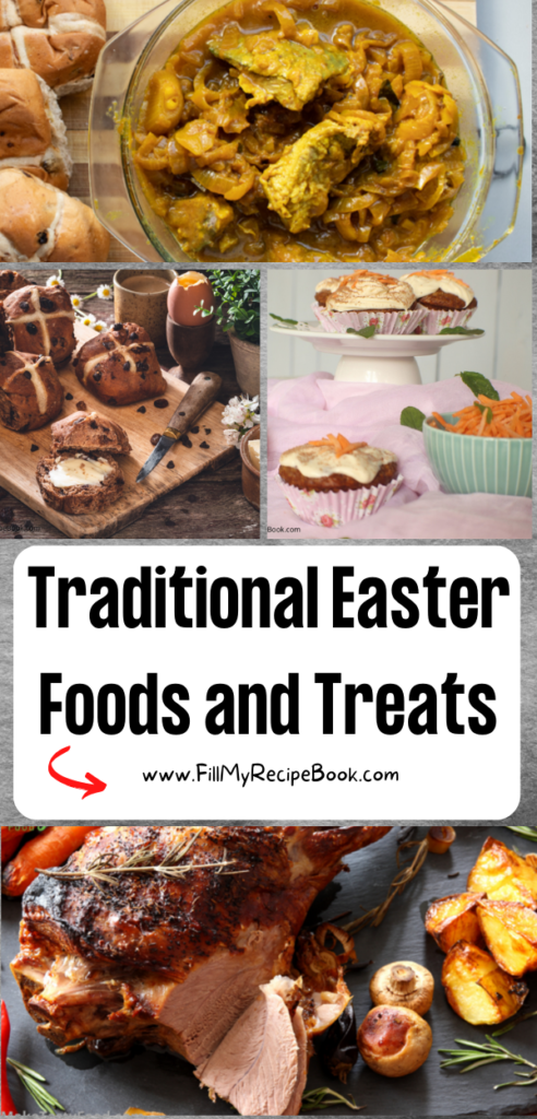 Recipes associated with Traditional Easter Foods and Treats. What the food symbolizes and when to eat them on Good Friday or Easter Sunday.